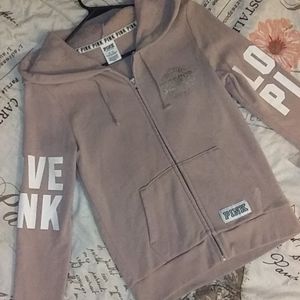NWOT Victoria's Secret PINK Full Zip Hoodie XS